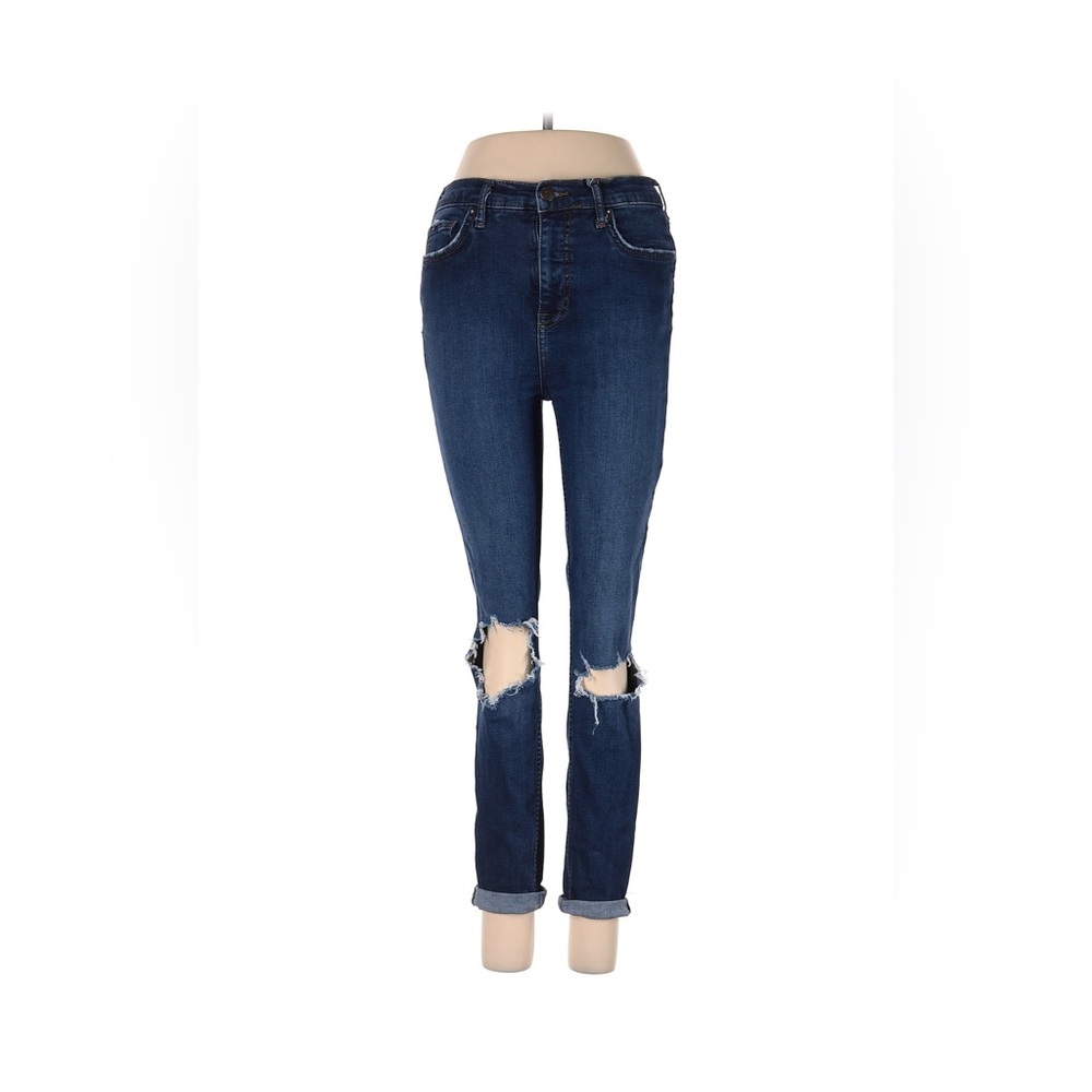Free People Blue Skinny Distressed Jeans